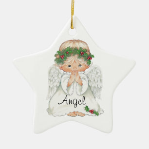 Angel kerstversiering keramisch ornament