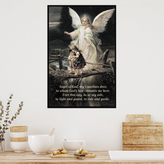 Angel, Kinderen, Brug, gedicht Poster (Keuken)