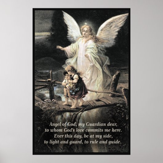 Angel, Kinderen, Brug, gedicht Poster (Voorkant)