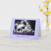 Angel Kitten Cat - Moederdag Kaart (Gele Bloem)