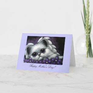 Angel Kitten Cat - Moederdag-kaart Kaart