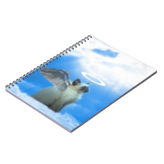 Angel Kitty Cat Siamese Kitten Notitieboek (Linkerzijde)