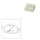 Angel Kitty kat met vleugels rubberen stempel (Gestempeld)
