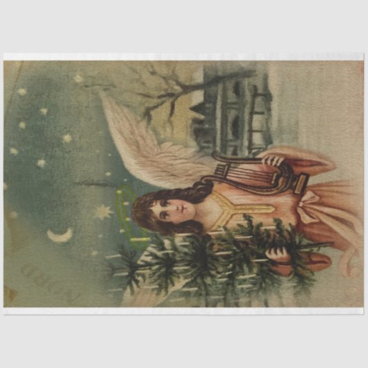 Angel komt naar de stad met kerstboom tissuepapier (Voorkant)