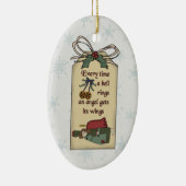 Angel krijgt zijn Wings Gift Label Ornament (Rechts)