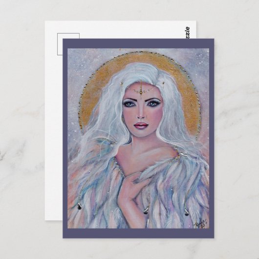 Angel-kunst van Renee Lavoie Hartelijk dank Briefkaart (Voorkant / Achterkant)