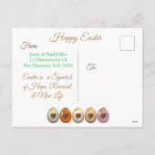  Angel & Lamb Easter Gepersonaliseerd Briefkaart (Achterkant)