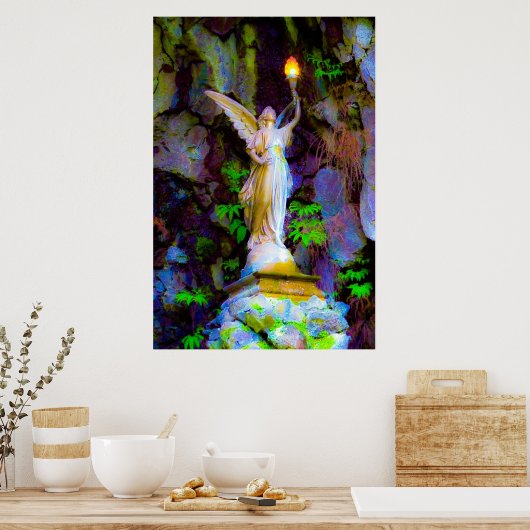 Angel & Lamp Poster (Keuken)