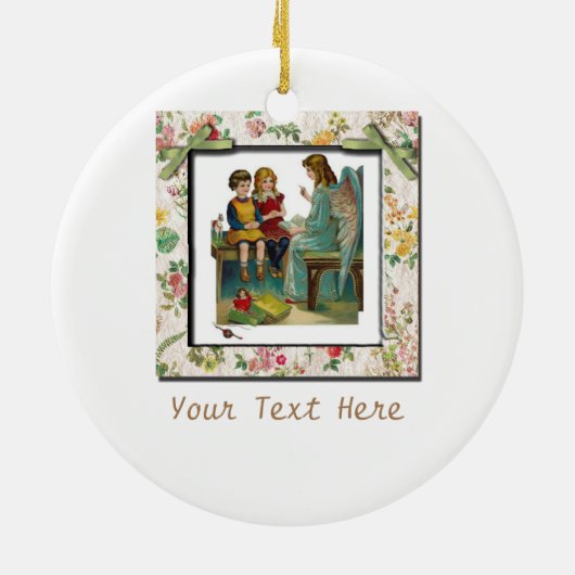 Angel-leerkinderen Keramisch Ornament (Achterkant)