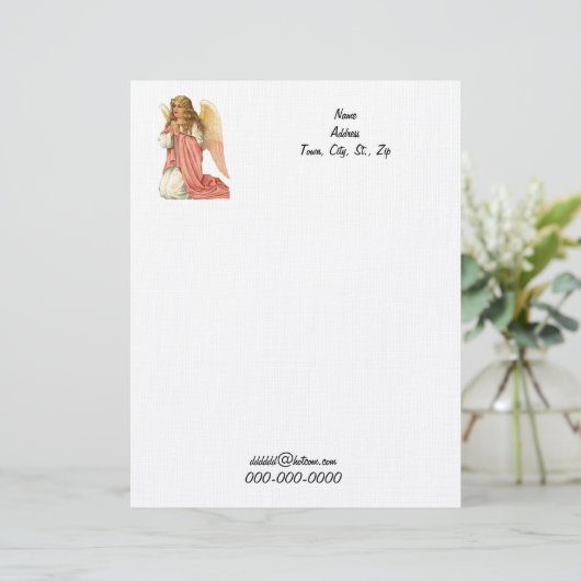 Angel Letterhead Briefhoofd Ontwerp (Staand voorkant)