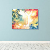 Angel Light Angel Art Print op Canvas (Insitu (Houten vloer))