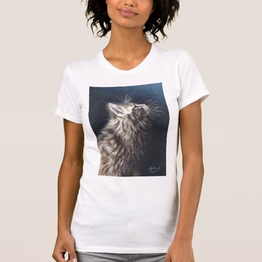 Angel Light Maine Coon Cat T-shirt (Voorkant)