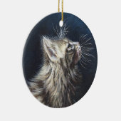 Angel Light Maine Coone-kattenschilderkunst Keramisch Ornament (Rechts)