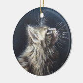Angel Light Maine Coone-kattenschilderkunst Keramisch Ornament (Links)