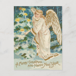 Angel Lighting Candlelit kerstboom Feestdagenkaart