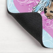 Angel Lop Bunny Mousepad w/Heart Swirls Muismat (Hoek)