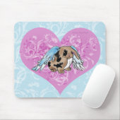 Angel Lop Bunny Mousepad w/Heart Swirls Muismat (Met muis)