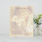 Angel Love Kerstmis Briefhoofd Ontwerp (Staand voorkant)