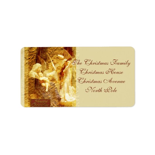 Angel Love Kerstmis Etiket (Voorkant)