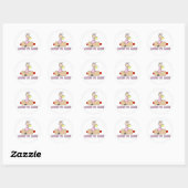 Angel Loves to Bake T-shirts en geschenken Ronde Sticker (Vel)