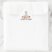 Angel Loves to Bake T-shirts en geschenken Ronde Sticker (Tas)