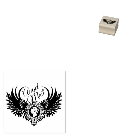 Angel Mail Rubber Stamp Rubberstempel (Gestempeld)