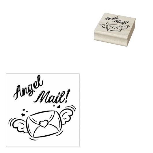 Angel Mail Rubber Stamp Rubberstempel (Gestempeld)
