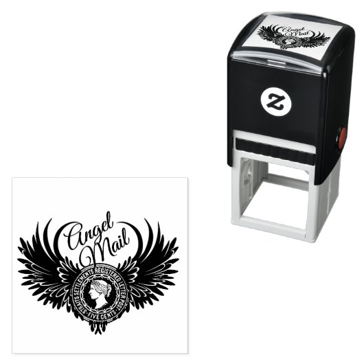 Angel Mail Self Inking Rubber Stamp Zelfinktende Stempel (In situ)