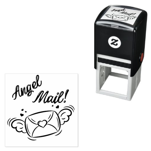 Angel Mail Self Inking Rubber Stamp Zelfinktende Stempel (In situ)