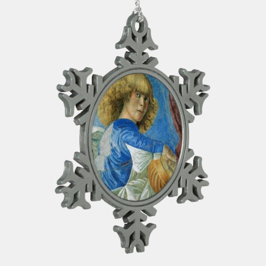 ANGEL MAKING MUSIC TIN SNEEUWVLOK ORNAMENT (Links)