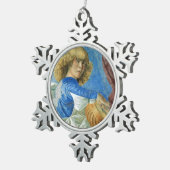 ANGEL MAKING MUSIC TIN SNEEUWVLOK ORNAMENT (Rechts)