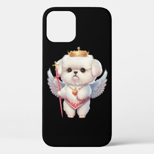 Angel Maltese puppy, hondenliefhebbers van Maltes Case-Mate iPhone Case (Achterkant)