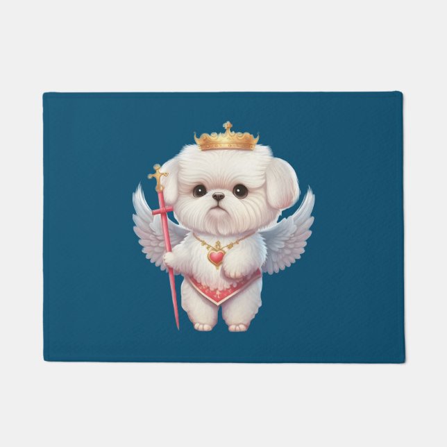 Angel Maltese puppy, hondenliefhebbers van Maltes  Deurmat (Voorkant)