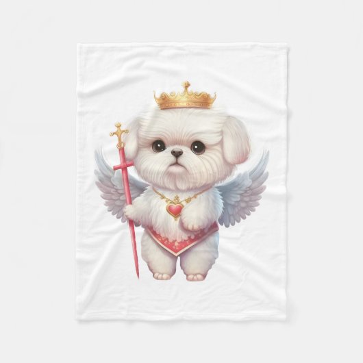 Angel Maltese puppy, hondenliefhebbers van Maltes Fleece Deken (Voorkant)