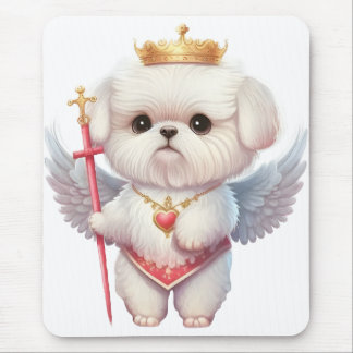 Angel Maltese puppy, hondenliefhebbers van Maltes  Muismat