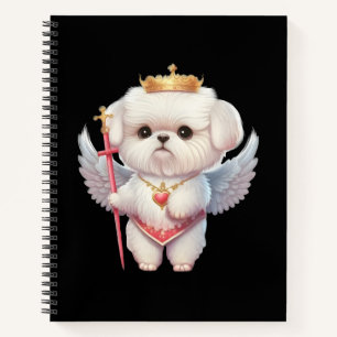 Angel Maltese puppy, hondenliefhebbers van Maltes  Notitieboek