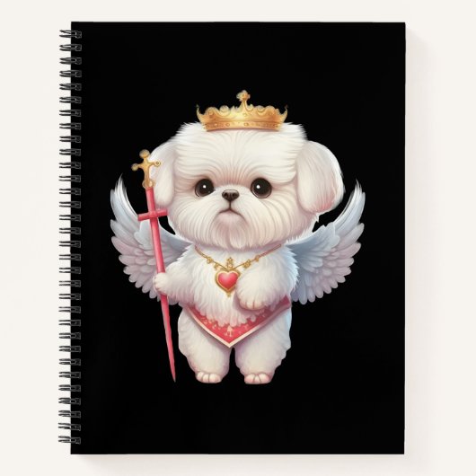 Angel Maltese puppy, hondenliefhebbers van Maltes  Notitieboek (Voorkant)