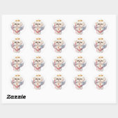 Angel Maltese puppy, hondenliefhebbers van Maltes  Ronde Sticker (Vel)
