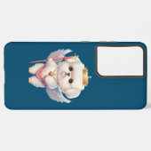 Angel Maltese puppy, hondenliefhebbers van Maltes Samsung Galaxy Hoesje (Linkerkant)