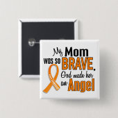 Angel mama Leukemia Vierkante Button 5,1 Cm (Voorkant /achterkant)