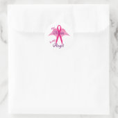 Angel mama ronde sticker (Tas)