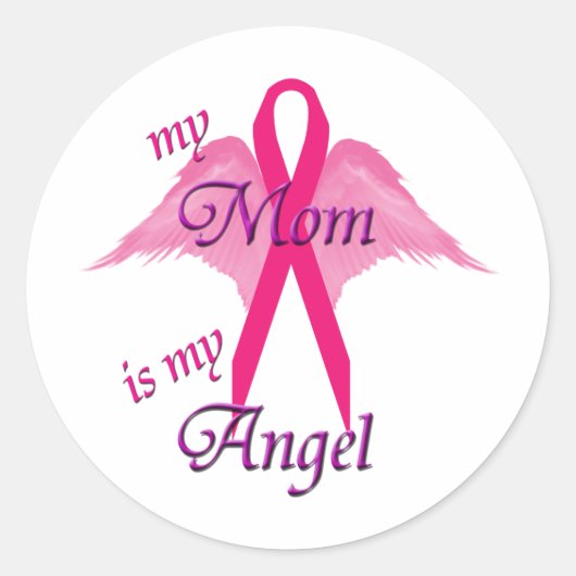 Angel mama ronde sticker (Voorkant)