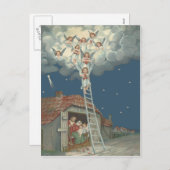 Angel Manger Natitivity Jesus Christelijk Feestdagenkaart (Voorkant / Achterkant)