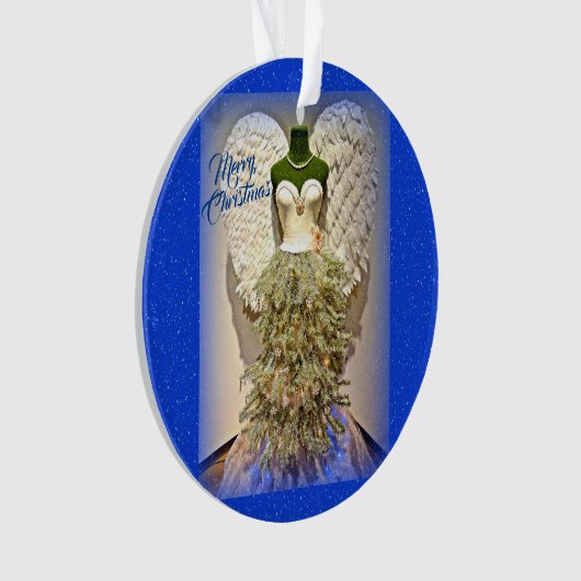 Angel Mannequin Dress Form kerstboom Ornament (voorkant)
