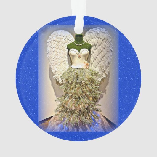 Angel Mannequin Dress Form kerstboom Ornament (achterkant)