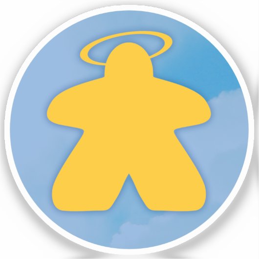 Angel Meeple Vinyl Sticker (Voorkant)