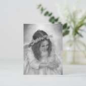 Angel meisje duif zegeningen Briefkaart (Staand voorkant)