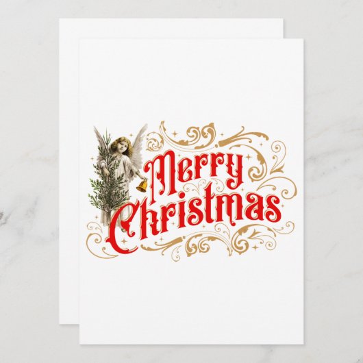 Angel-Merry-kerstrecro (Voorkant / Achterkant)