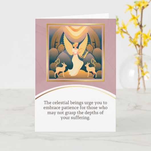 angel message egypt happy birthday kaart (Gele Bloem)