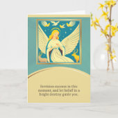 angel message happy birthday kaart (Gele Bloem)